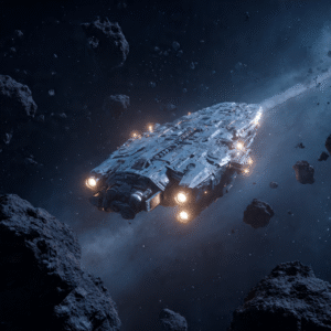 Asteroid mining visual