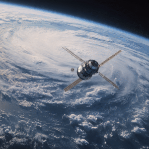 Space technology protecting Earth visual