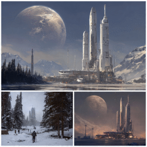 Interplanetary settlement visual